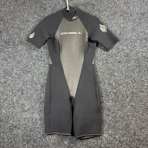 ONeill Shorty Wetsuit Springsuit Size 10 Black Gray Surfing Water Sports